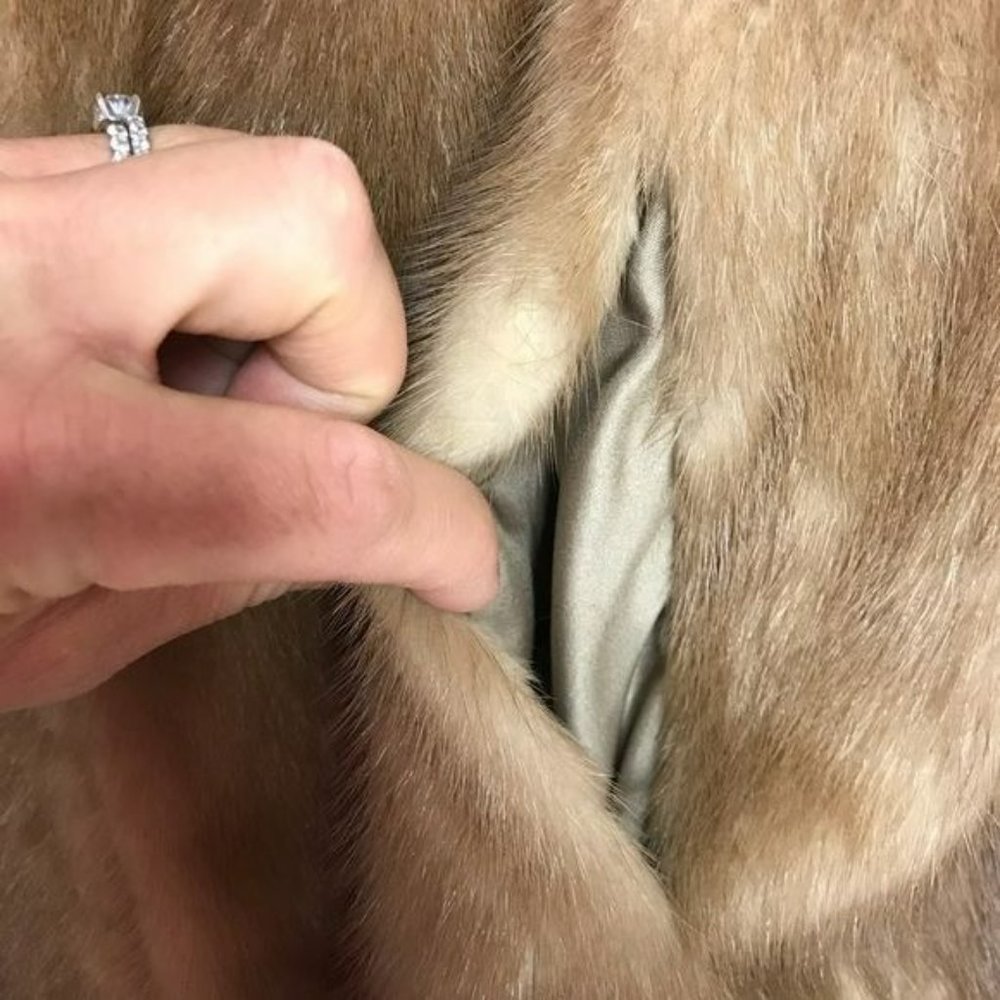 AJ Ugent Autumn Haze Emba Natural Brown Mink Coat - Picture 4 of 16